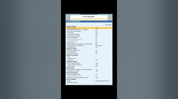 printing configuration👉🤔 in tally prime #shorts #youtubeshorts #tallyprime