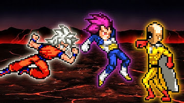 Vegeta DBS V2(All Form) (New) & Goku DBS 3.5 VS Ultimate Saitama in Jump Force Mugen