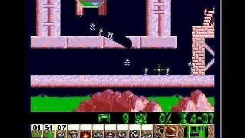 Lemmings (Genesis) - Fun 04: Now Use Miners And Climbers