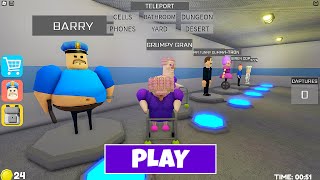 LIVE | PLAYING As All Barry Characters AND ALL GAMEPASS - [NEW] BARRY'S PRISON RUN V2 (OBBY)