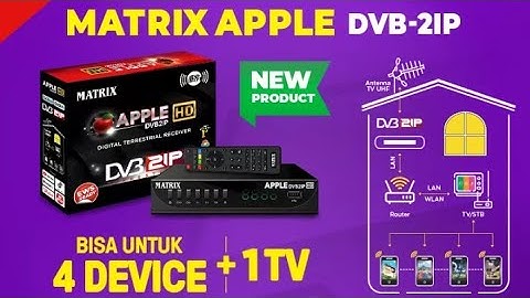 SET TOP BOX DVB2IP TV DIGITAL MATRIX APPLE MERAH