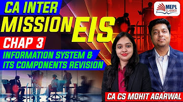 CA Inter Mission EIS Chap-3 Info System & Its Components  | Divya Agarwal | | MEPL Classes |