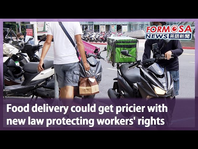 Food delivery could get pricier with new law protecting workers’ rights｜Taiwan News