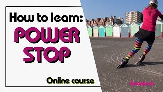 How to do the #PowerStop on inline skates: NEW Online Course, #practice drills & progressive method. by SkatefreshAsha 4,531 views 2 months ago 48 seconds