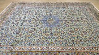10' 3" x 13' 7" Kashan Wool Authentic Persian Rug
