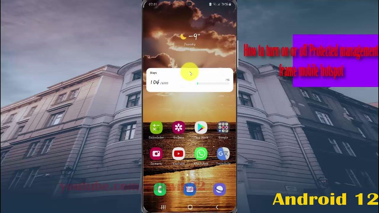 How to turn on or off Protected management frame mobile hotspot in