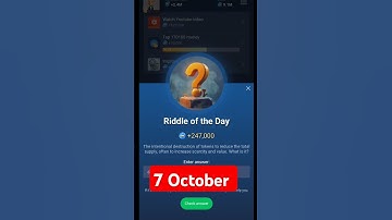 7 October Riddle of the Day X Empire | Of The Day X Empire Musk Empire Riddle #airdropRiddle