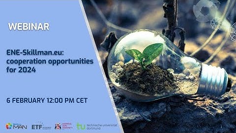 WEBINAR: ENE - Skillman.eu cooperation opportunities for 2024