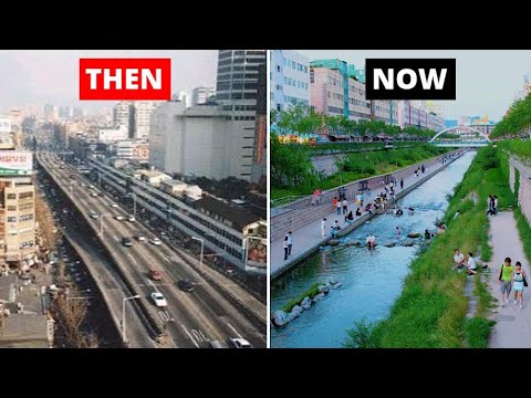 How a City Demolished a Freeway to Restore an Ancient River System into an Urban Green Space