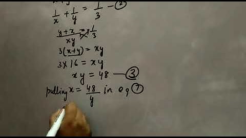 the sum of two numbers is 16 and the sum of their reciprocals is 1/3/#studentslife #lifeprocessclass