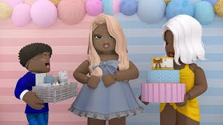 My baby GENDER REVEAL PARTY! *IT GOT RUINED!?!* *WITH VOICES!* Roblox Bloxburg Roleplay