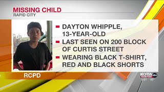 RCPD missing 13-year-old Dayton Whipple