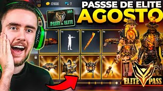 VAZOU TUDO!! NOVO PASSE DE ELITE AGOSTO 2021 GRÁTIS COMPLETO NO FREE FIRE!!