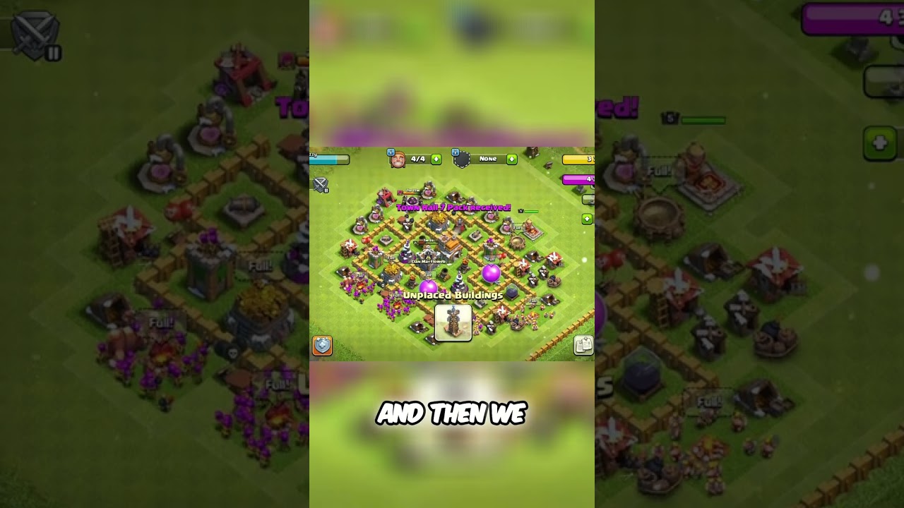 Town Hall 7 Pack! Barbarian King & Tesla UNBOXING! #shorts