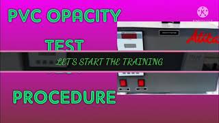 OPACITY TEST FOR PVC PIPE