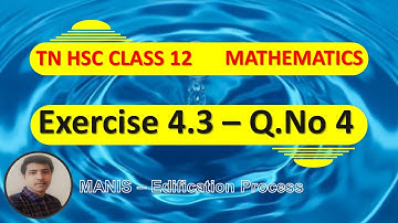 EX 4.3 Q.NO4|INVERSE TRIGONOMETRIC FUNCTIONS|நேர்மாறு முக்கோணவியல் சார்புகள்|TNHSC|CLASS12|MATHS