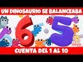 Un Dinosaurio Se Balanceaba | Cuenta del 1 al 10 | HiDino Canciones Para Niños