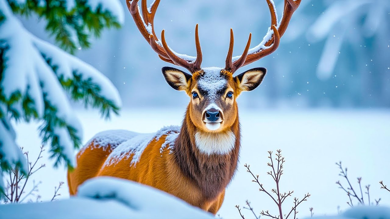 Нежная фортепианная музыка на фоне прекрасной зимней природы — терапевтическая музыка, успокаиваю...