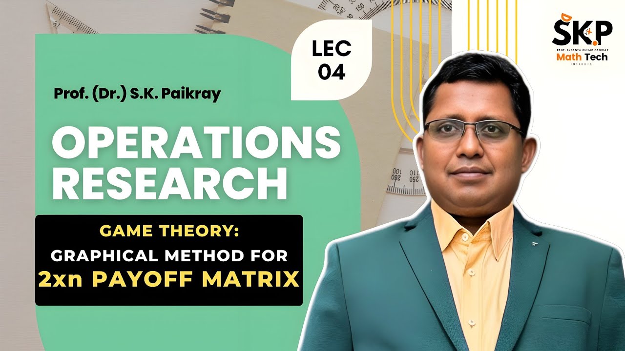 Graphical Method for 2xn Payoff Matrix | Game Theory |Operations ...