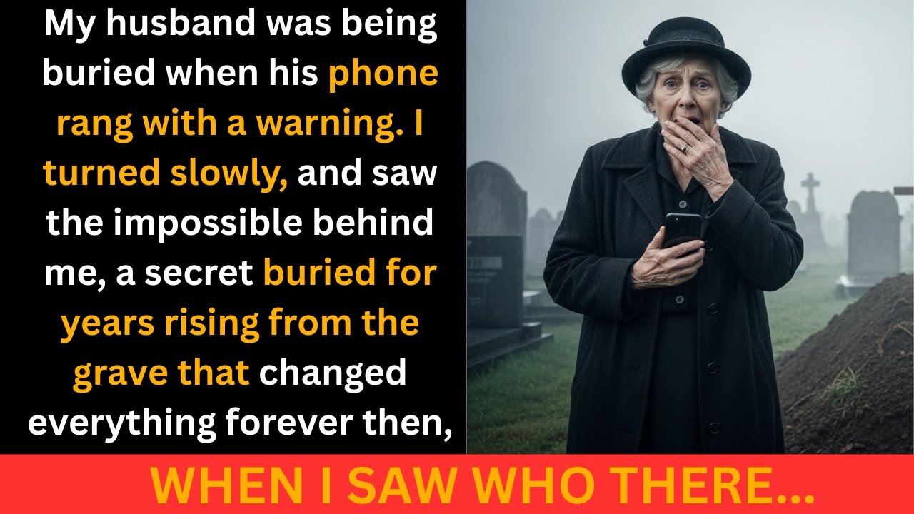 At My Husband’s Funeral, His Phone Buzzed: “Don’t Look at the Coffin—Look Behind You