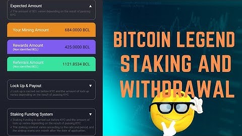 Bitcoin legend update - Live withdrawal and staking | How to stake bitcoin legend || Withdraw BCL
