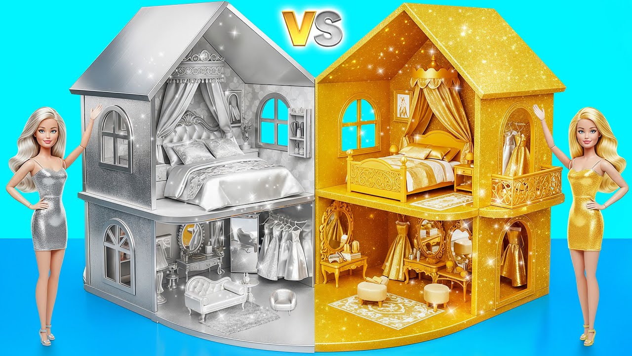 素晴らしいドールハウスを作ります! ゴールド vs シルバーチャレンジ