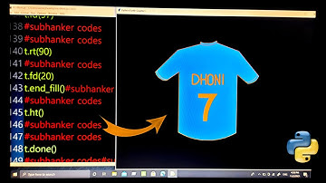 ms dhoni t-shirt using coding | python turtle graphics #shorts #cricket