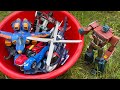Transformers Drive the Toy Vehicle Optimus Prime Lego Stop-Motion Movie & Helicopter, AirPlane Robot