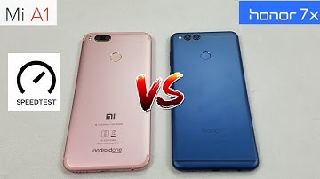 [4K] Honor 7X VS Xiaomi Mi A1 - Speedtest & Comparison (In Hindi)