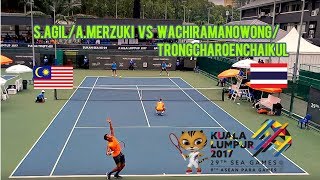 A.Merzuki/S.Agil vs Wachiramanowong/Trongcharoenchaikul Quarterfinal Highlights | KL Sea Games 2017 screenshot 1