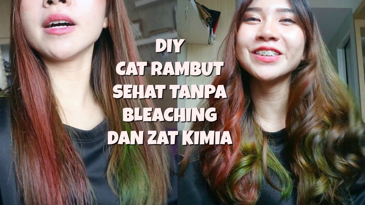 RANDOM MAKEOVER CAT RAMBUT  PAKE  PEWARNA MAKANAN POTONG 