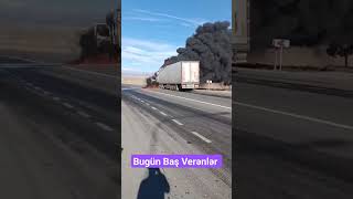 Thumbnail for Türk TIR Kamyoncu Arabası Yandı Kaza Yaptı Şəki Qeza Xəbərlər Truck Accident #crash #truck #shorts