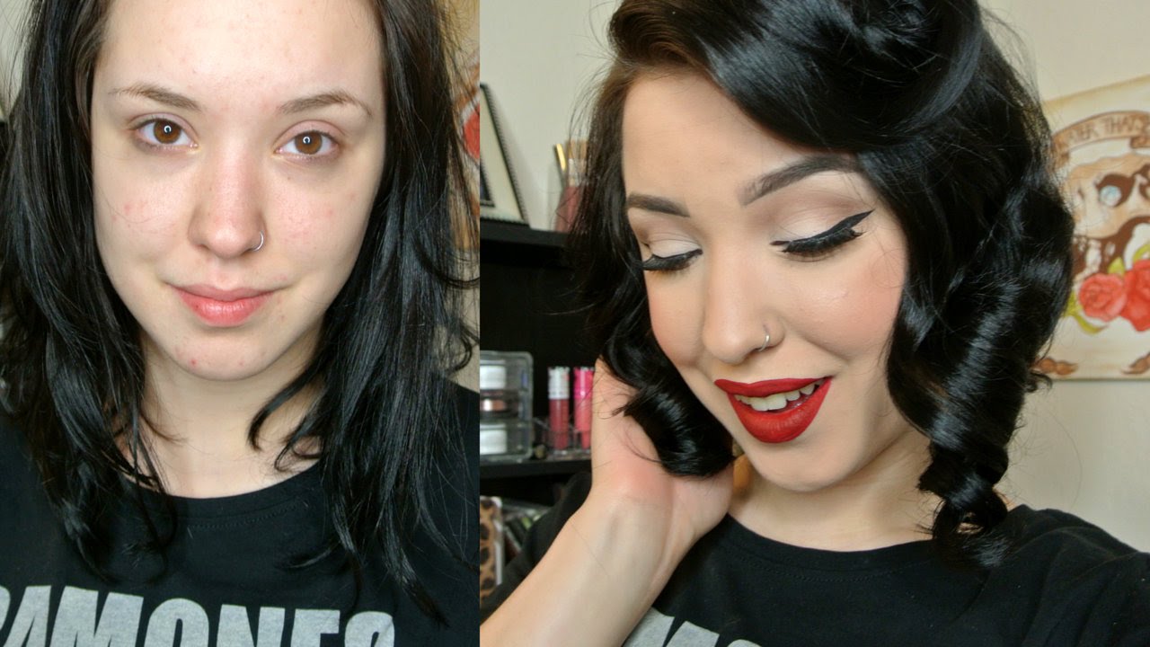 Classic Pinup Transformation Hair Makeup Tutorial YouTube
