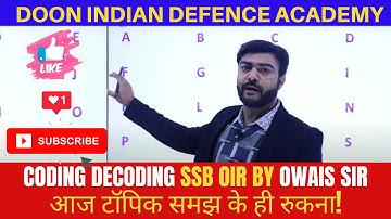 SSB OIR | Best Tricks Coding Decoding by Owais Sir