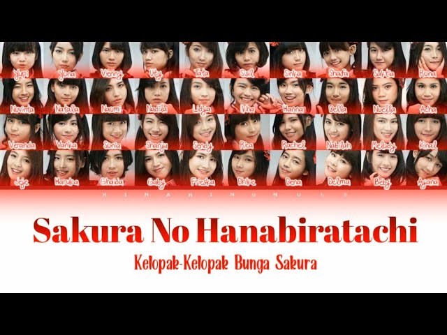 JKT48 - Sakura No Hanabiratachi (Kelopak-Kelopak Bunga Sakura) Color Coded Lyrics class=