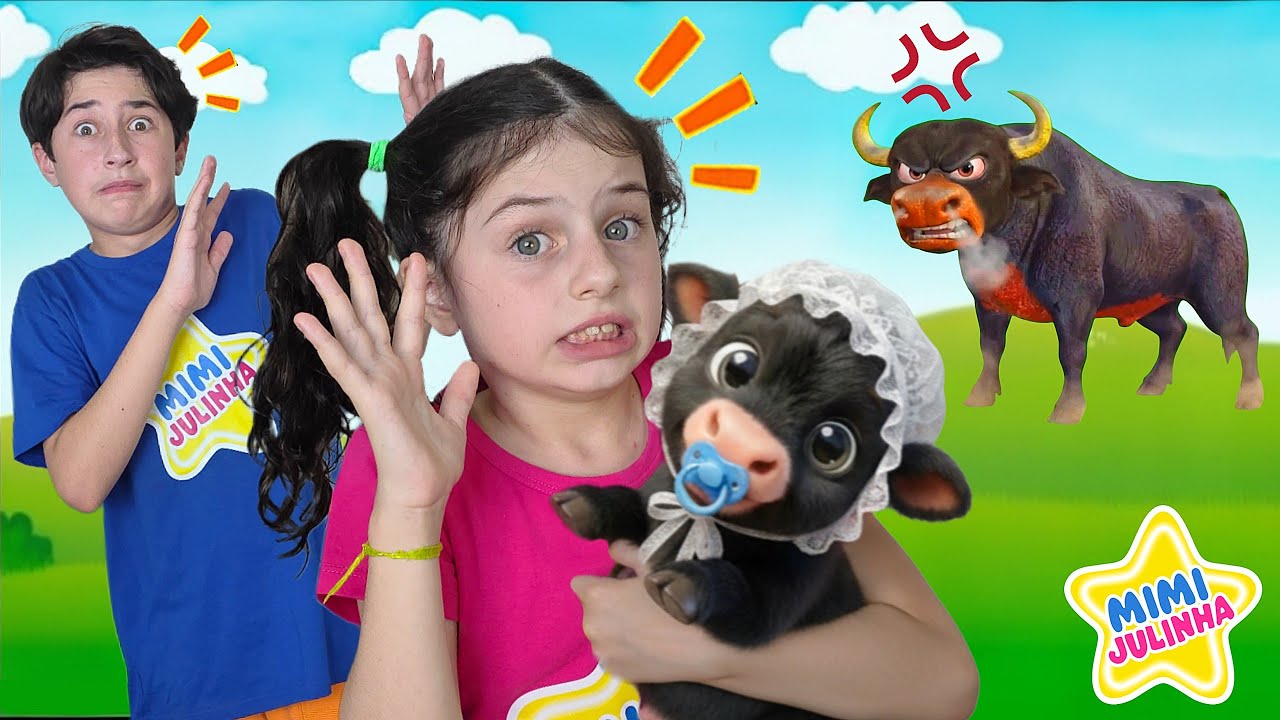 Mimi Julinha em Apuros com Bebê Boi da cara Preta