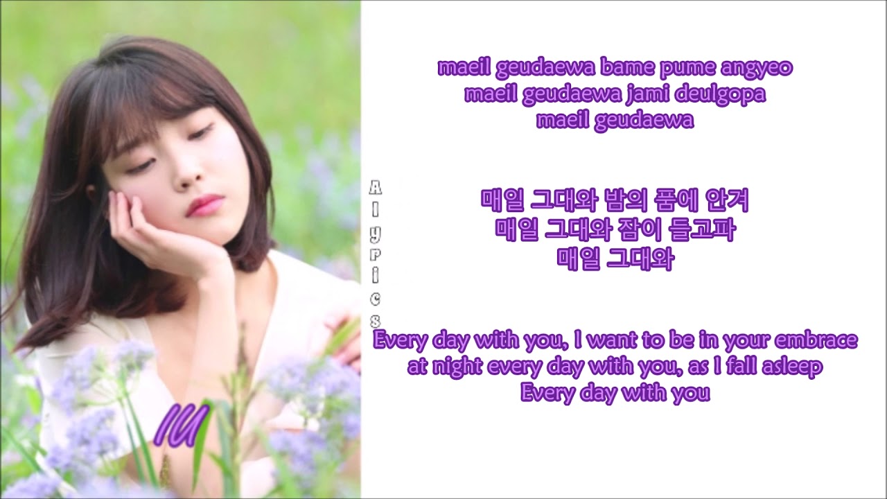 IU - Everyday With You (Rom-Han-Eng Lyrics)