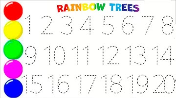 [숫자놀이]그림자 점선 1부터 20까지의 숫자를 따라서 써보고 숫자 영어 발음하기| 숫자쓰기| Write Dotted Line Numbers from 1 to 20