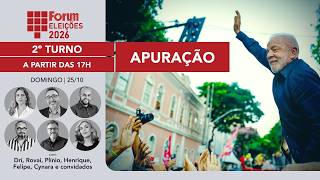 APURAÇÃO 2º  turno: Lula X Flávio Bolsonaro, que vai ganhar? Análises com jornalistas  da Fórum