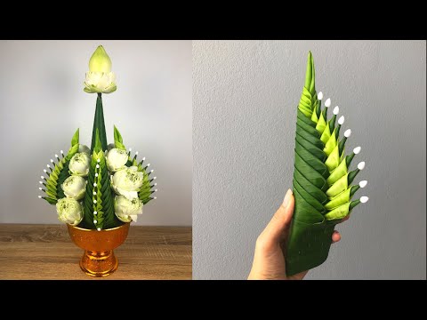 พานบายศรี ตอนที่ 1 วิธีทำ แม่บายศรี | พานไหว้ครูบายศรี | MeeDee DIY