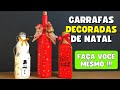 Decoração de NATAL com Garrafa de Vidro! - DIY