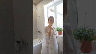 My Morning Routine #Beautiful Girl #Transparent Dress #Music #Yutubeshorts #Shortvideo #Dancing