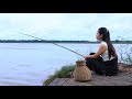 Fishing fresh fish in river in my homeland - Healthy food