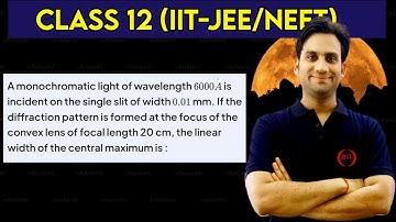 A monochromatic light of wavelength 6000 Å is incident on the single slit of width 0.01 mm. If the