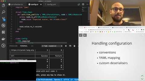 3.1 Type-safe config handling in Crystal - Live coding a URL checker in Crystal