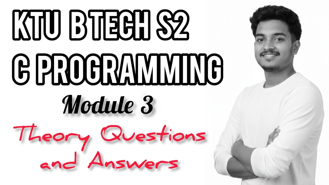 KTU B Tech S2 C Programming Module 3 Questions and Answers - YouTube