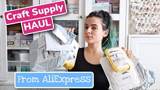 Unpacking Aliexpress Craft Supplies HAUL Cutting Dies Stamps Glitters