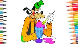 Goofy Disney Speed Coloring Pages for Kids