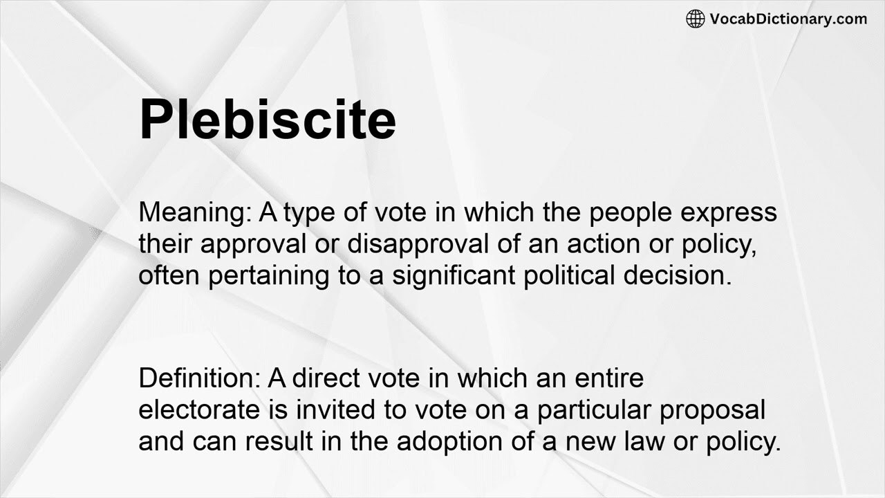 Plebiscite Meaning