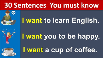 Learn English with 30 Powerful Sentences Using TO WANT | Speak Like a Native!